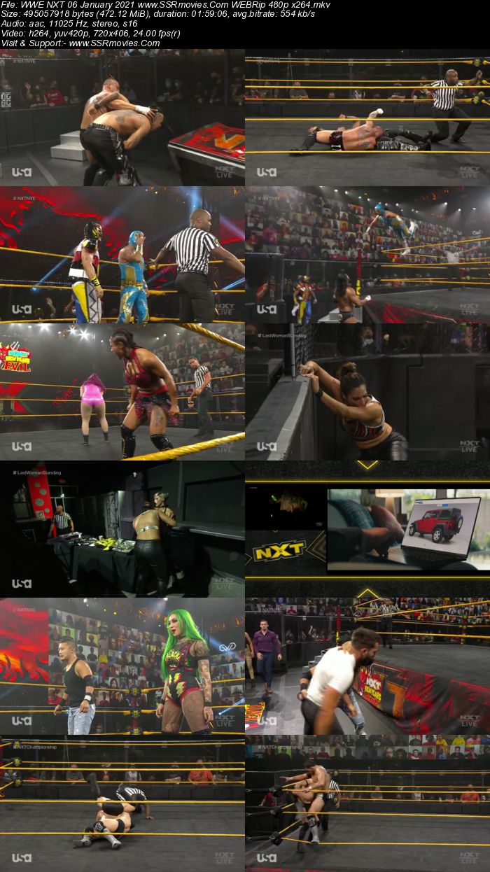 WWE NXT 6th January 2021 HDTV 480p Full Show Download