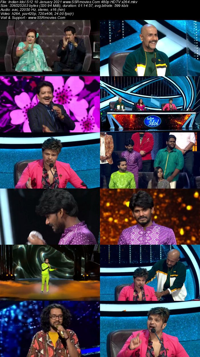 Indian Idol 10th January 2021 480p 720p HDTV x264 300MB Download