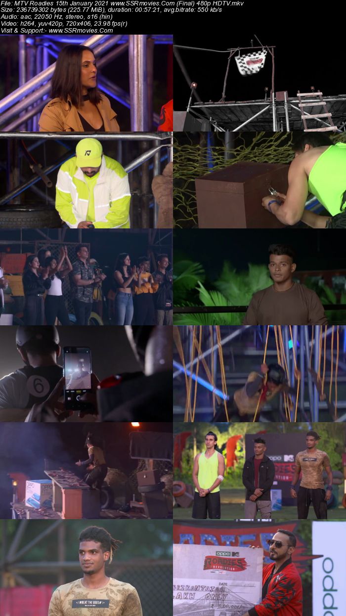 MTV Roadies 15th January 2021 480p 720p HDTV x264 200MB Download