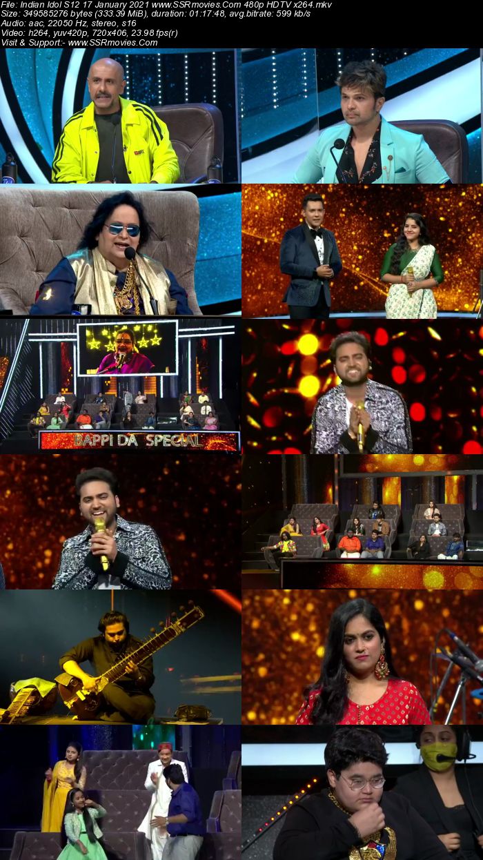 Indian Idol 17th January 2021 480p 720p HDTV x264 300MB Download