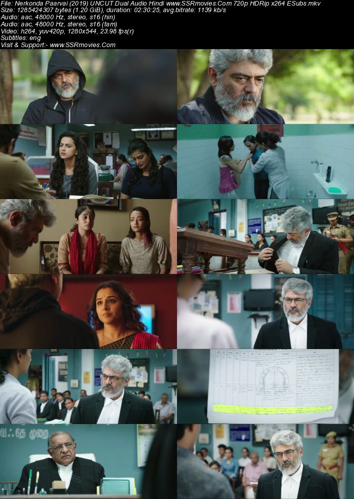 Nerkonda Paarvai (2019) Dual Audio Hindi 480p HDRip 500MB ESubs Full Movie Download