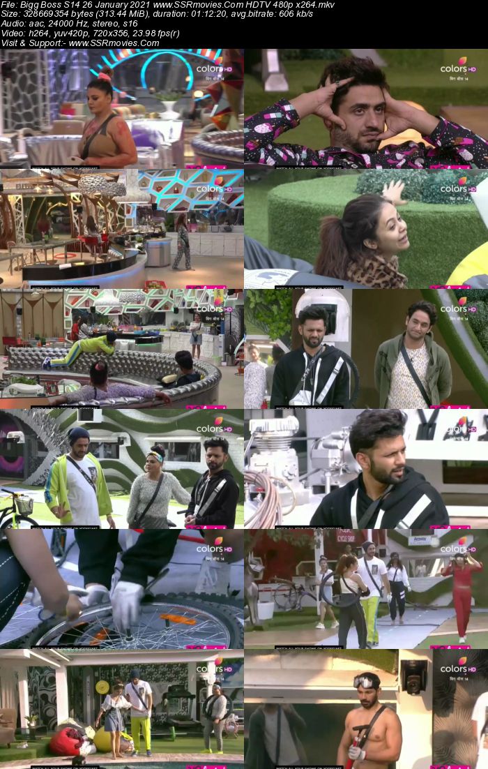 Bigg Boss S14 26 January 2021 HDTV 480p 720p 500MB Download