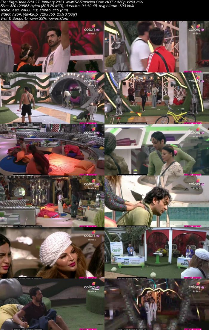 Bigg Boss S14 27 January 2021 HDTV 480p 720p 500MB Download