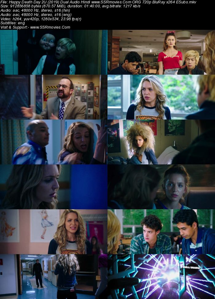 Happy Death Day 2U (2019) Dual Audio Hindi 720p BluRay x264 850MB Full Movie Download