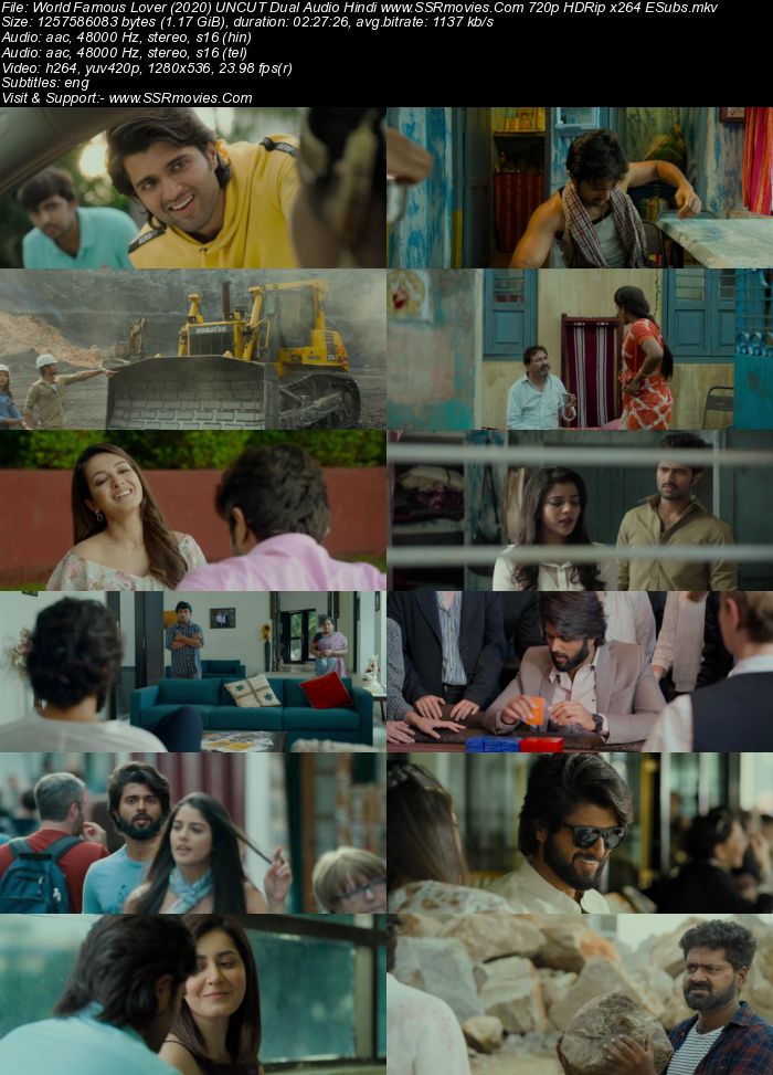 World Famous Lover (2020) Dual Audio Hindi 480p HDRip 500MB ESubs Full Movie Download