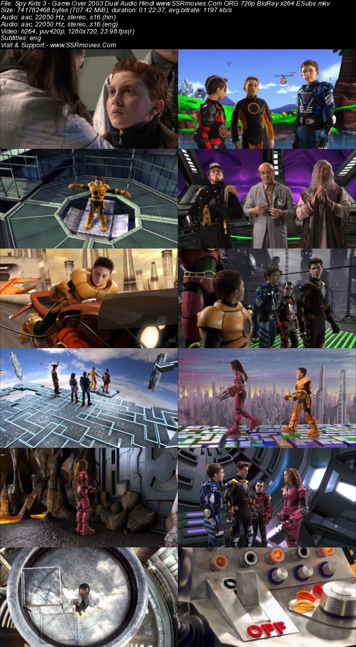 Spy Kids 3-D: Game Over (2003) Dual Audio Hindi 720p BluRay x264 700MB Full Movie Download
