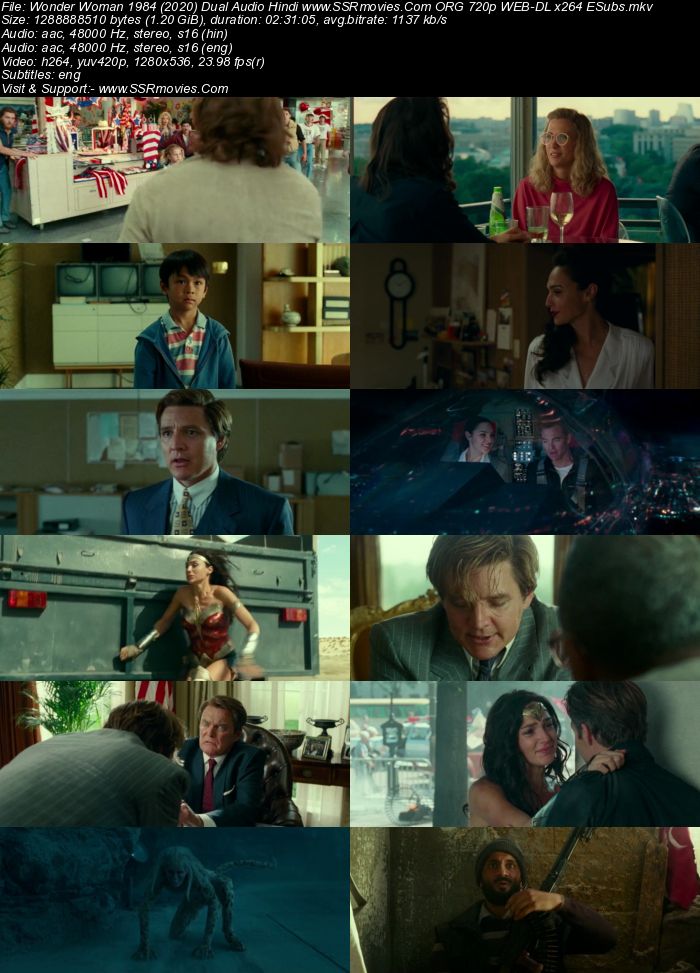 Wonder Woman 1984 (2020) Dual Audio Hindi ORG 480p WEB-DL 500MB Full Movie Download