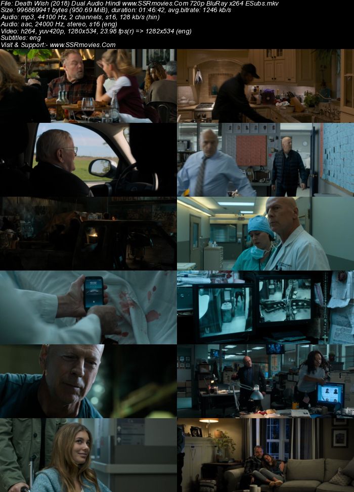 Death Wish (2018) Dual Audio Hindi 720p BluRay x264 950MB Full Movie Download