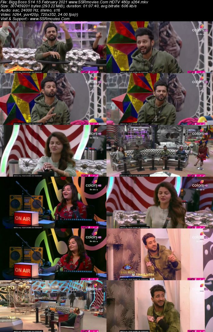 Bigg Boss S14 15th February 2021 HDTV 480p 720p 500MB Download