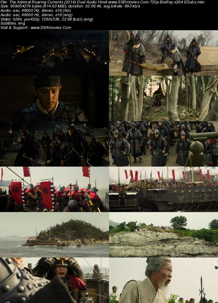 The Admiral: Roaring Currents (2014) Dual Audio Hindi 720p BluRay x264 900MB Full Movie Download