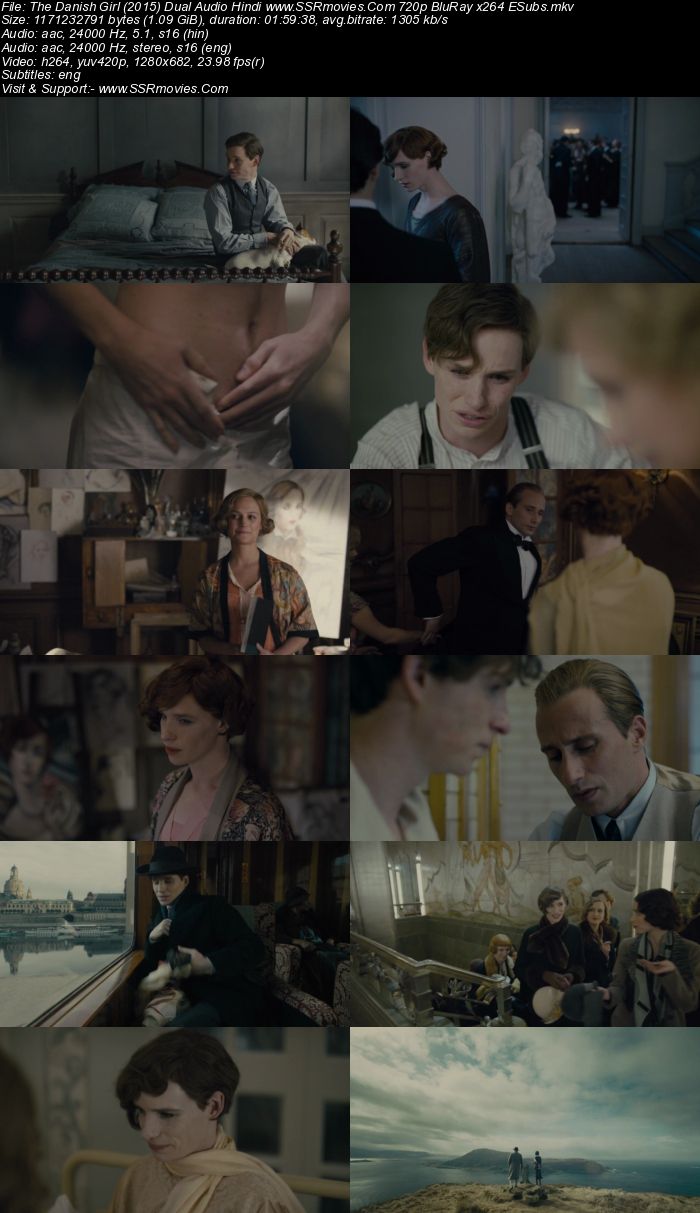 The Danish Girl (2015) Dual Audio Hindi 480p BluRay x264 350MB ESubs Full Movie Download