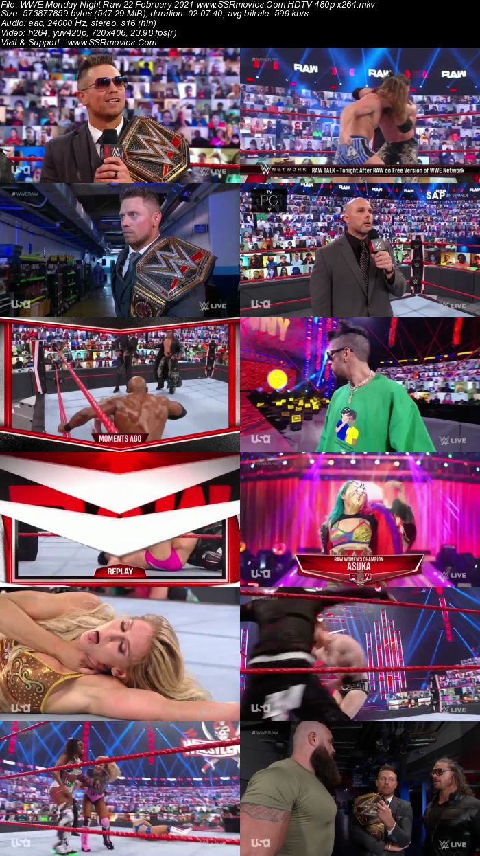 WWE Monday Night Raw 22 February 2021 HDTV 480p 720p Download