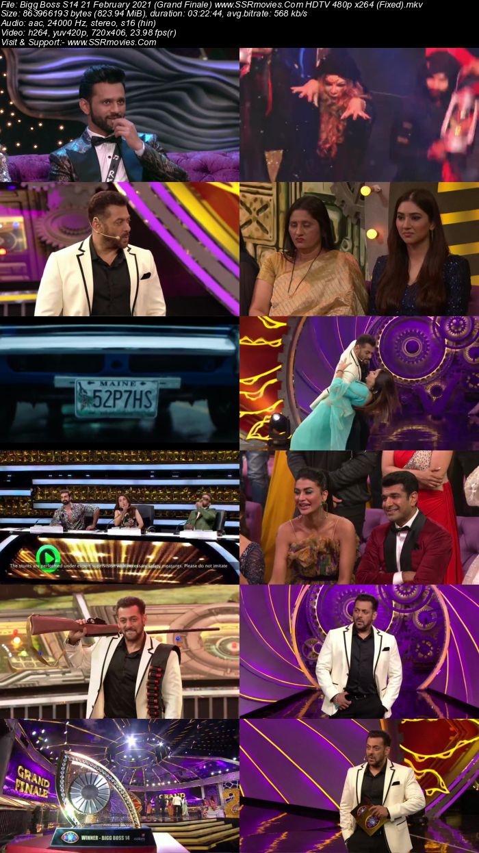 Bigg Boss S14 21st February 2021 HDTV 480p 720p 500MB Download