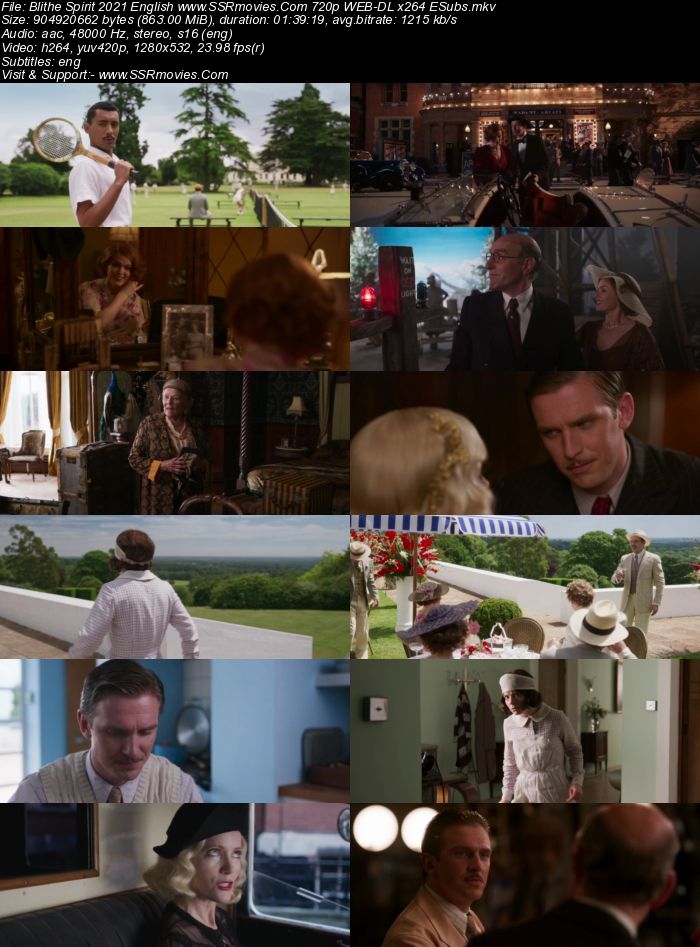 Blithe Spirit (2020) English 720p WEB-DL x264 850MB Full Movie Download