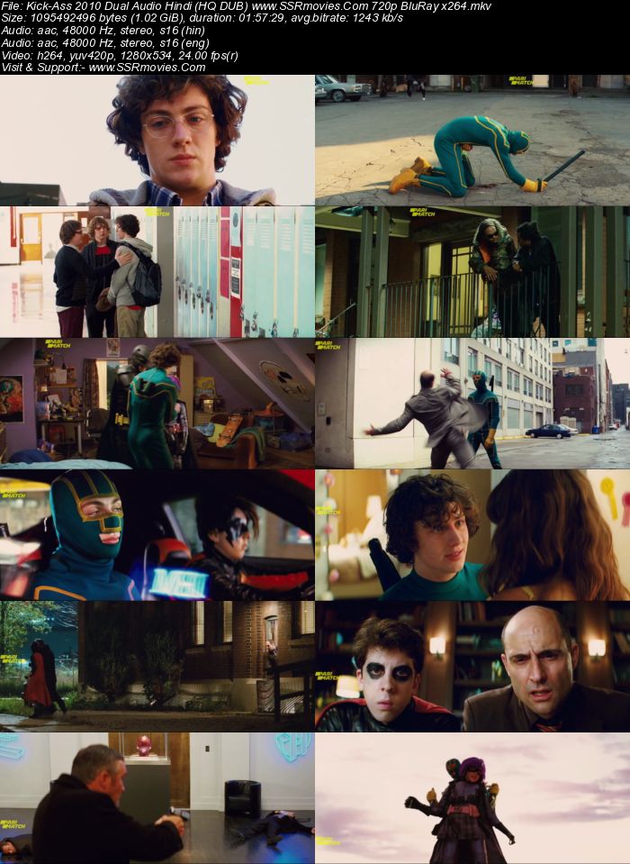 Kick-Ass (2010) Dual Audio Hindi 720p BluRay x264 1GB Full Movie Download