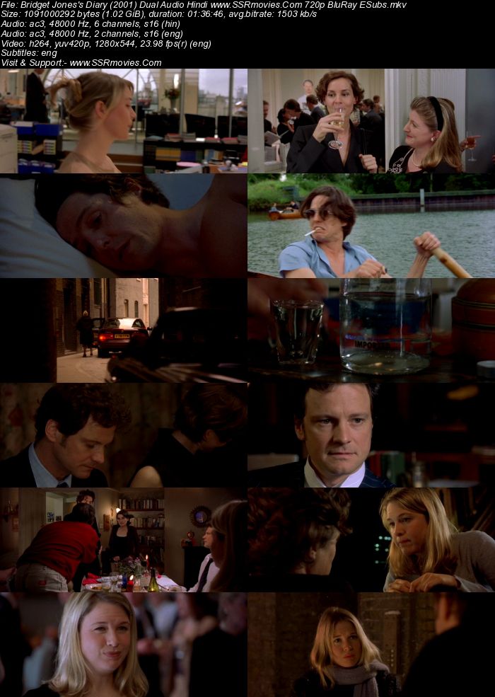 Bridget Jones's Diary (2001) Dual Audio Hindi 480p BluRay 300MB ESubs Full Movie Download