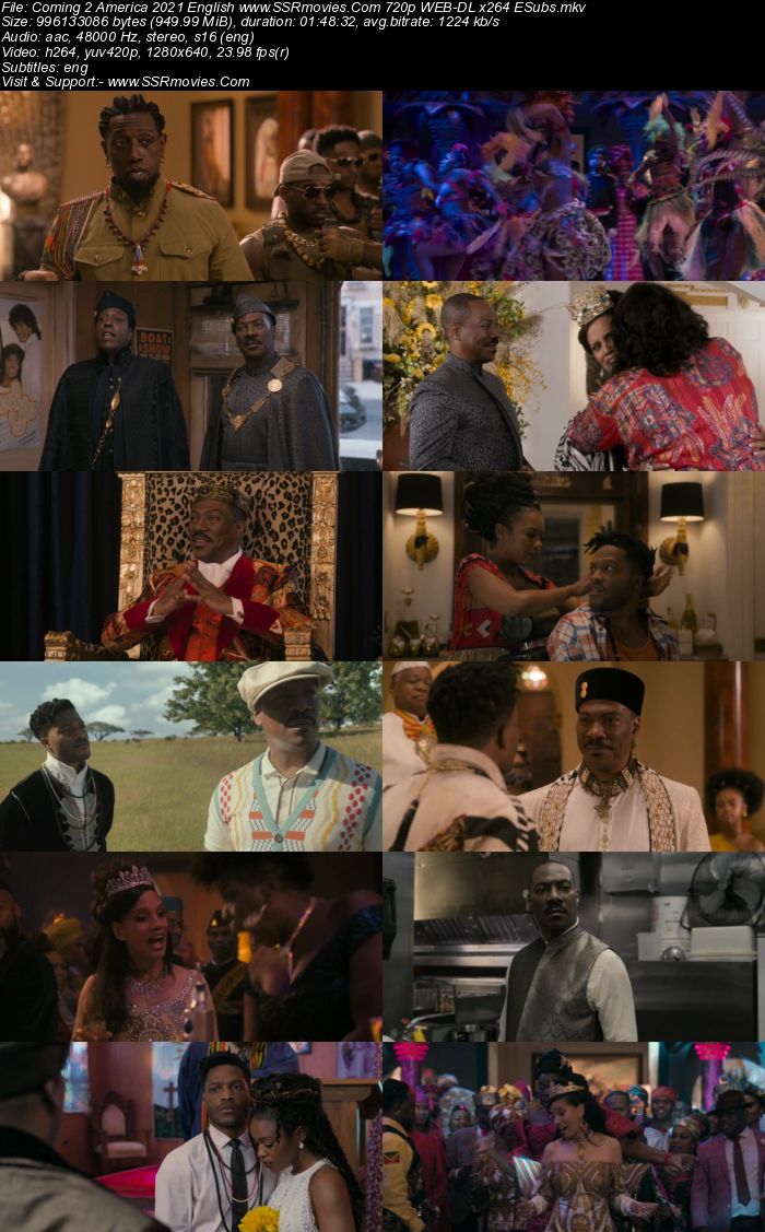 Coming 2 America (2021) English 480p WEB-DL x264 350MB ESubs Full Movie Download