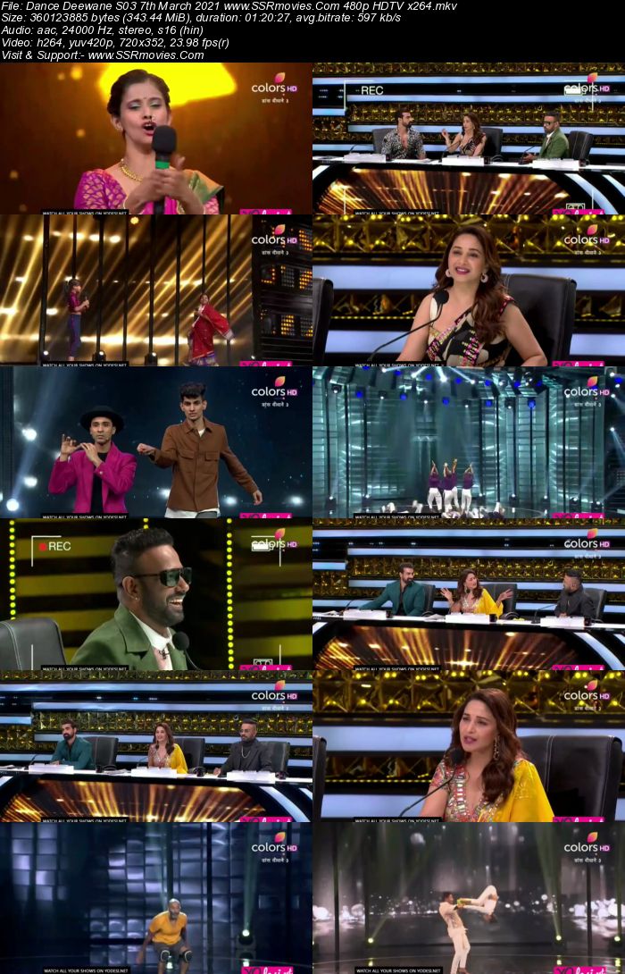 Dance Deewane S03 7th March 2021 480p 720p HDTV x264 350MB Download