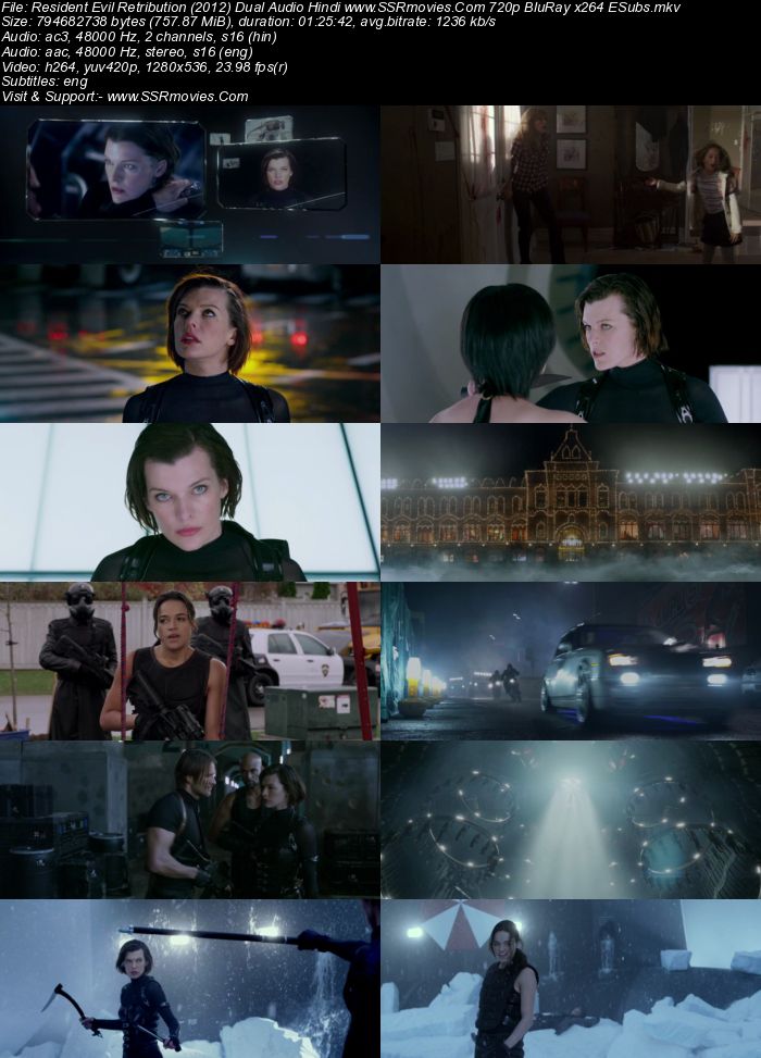 Resident Evil Retribution (2012) Dual Audio Hindi 480p BluRay 300MB Full Movie Download