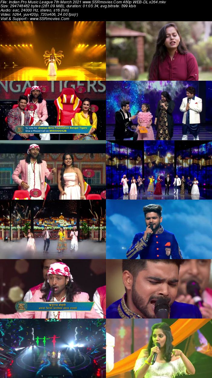 Indian Pro Music League 7th March 2021 480p 720p WEB-DL 300MB Download