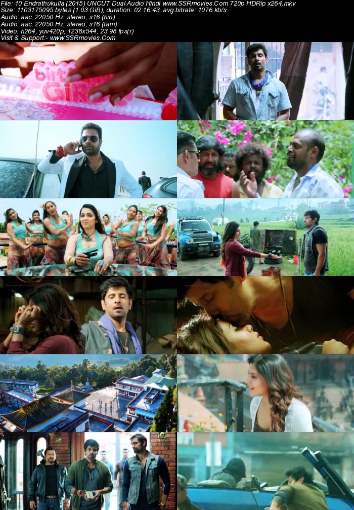 10 Endrathukulla (2015) Dual Audio Hindi 480p HDRip x264 450MB Full Movie Download