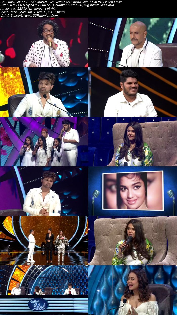 Indian Idol S12 13th March 2021 480p 720p HDTV x264 550MB Download