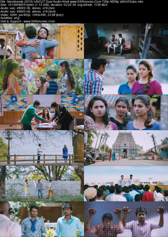 Nannbenda (2015) Dual Audio Hindi 480p HDRip x264 450MB ESubs Full Movie Download