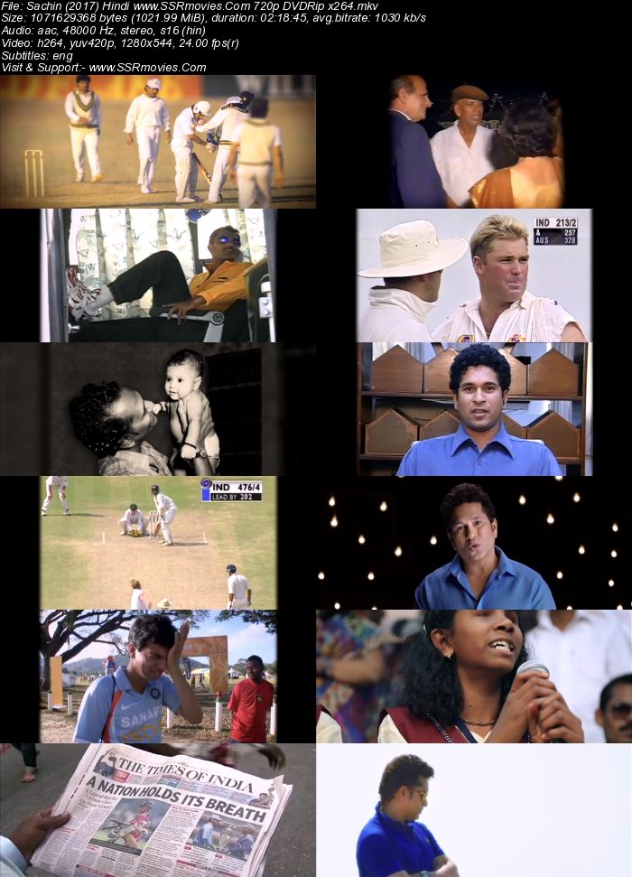 Sachin - A Billion Dreams (2017) Hindi 480p DVDRip x264 400MB ESubs Full Movie Download