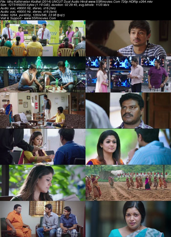 Idhu Kathirvelan Kadhal (2014) Dual Audio Hindi 480p HDRip 500MB ESubs Full Movie Download