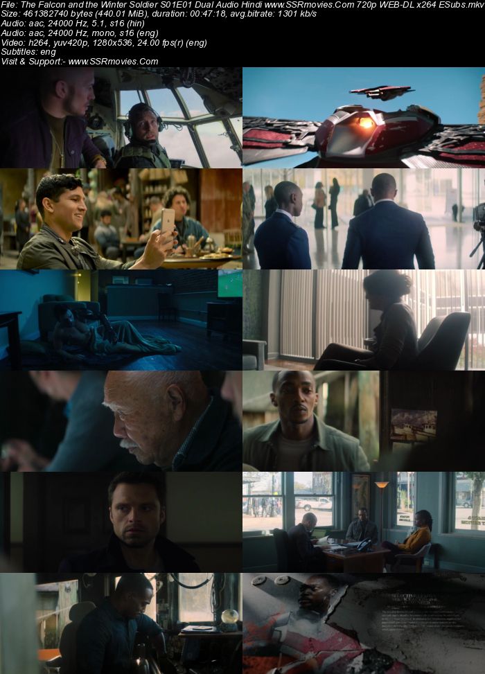 The Falcon and the Winter Soldier (2021) Dual Audio Hindi 720p 480p WEB-DL x264 450MB Full Movie Download