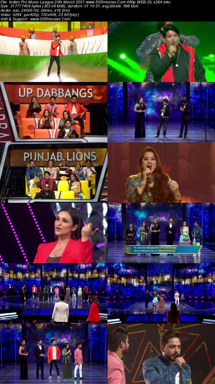 Indian Pro Music League 20th March 2021 480p 720p WEB-DL 300MB Download