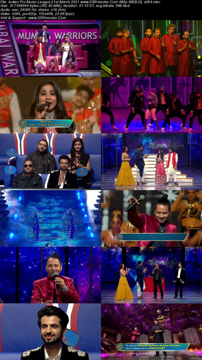 Indian Pro Music League 21st March 2021 480p 720p WEB-DL 300MB Download