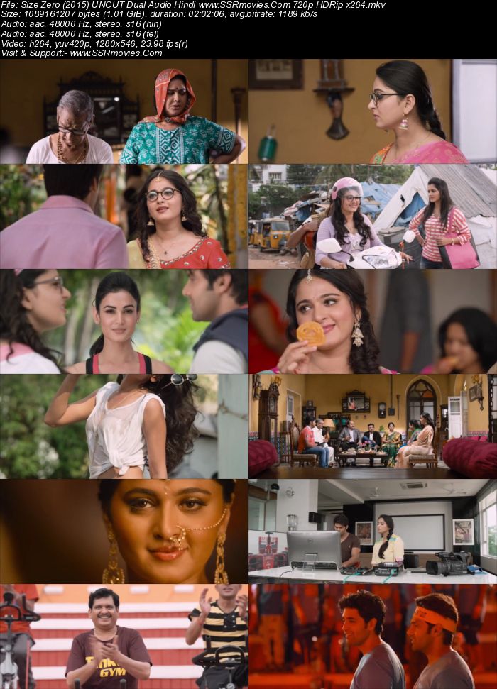 Size Zero (2015) UNCUT Dual Audio Hindi 480p HDRip x264 400MB Full Movie Download