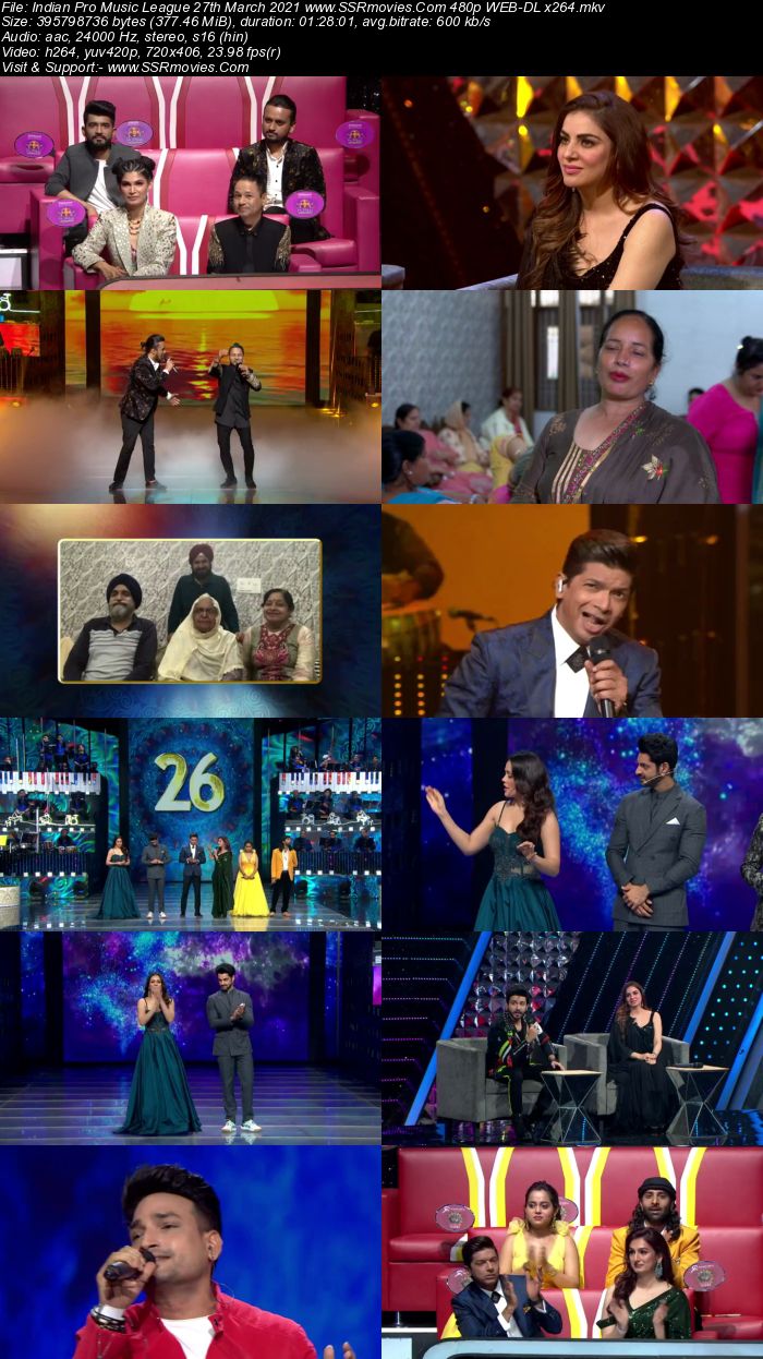 Indian Pro Music League 27th March 2021 480p 720p WEB-DL 300MB Download