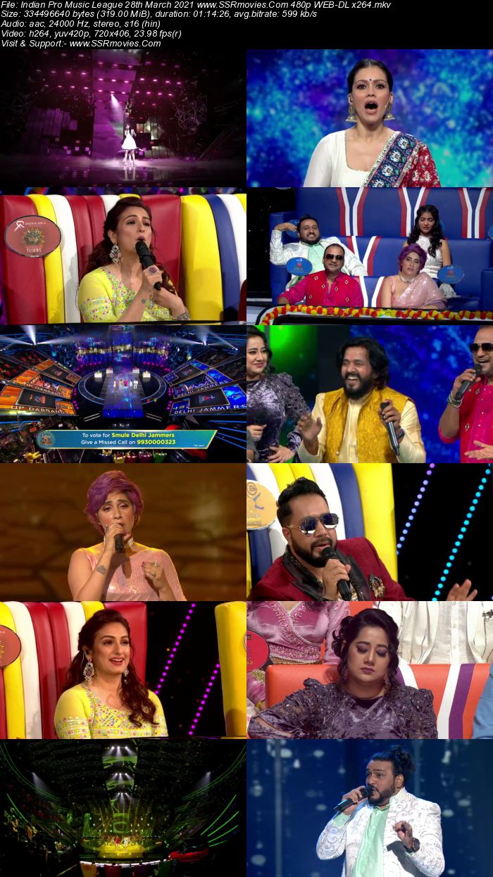 Indian Pro Music League 28th March 2021 480p 720p WEB-DL 300MB Download