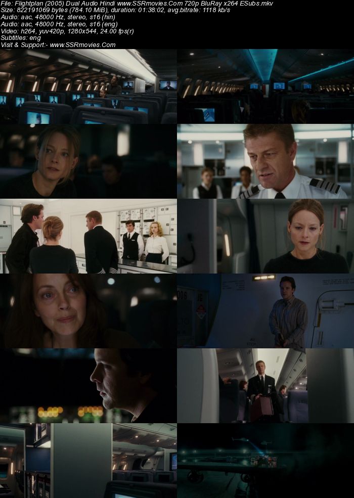 Flightplan (2005) Dual Audio Hindi 480p BluRay x264 350MB ESubs Full Movie Download