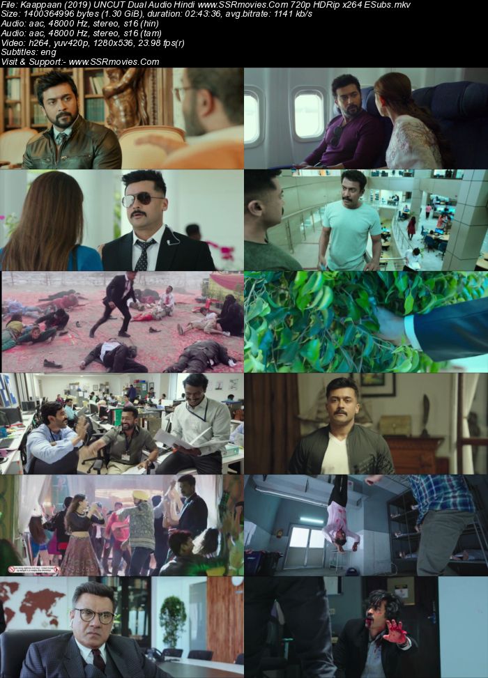 Kaappaan (2019) UNCUT Dual Audio Hindi 480p HDRip 550MB ESubs Full Movie Download