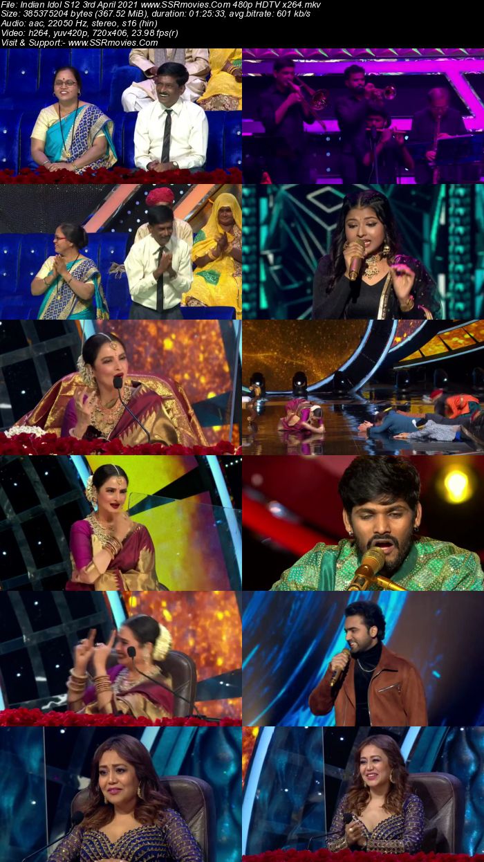 Indian Idol S12 3rd April 2021 480p 720p HDTV x264 550MB Download