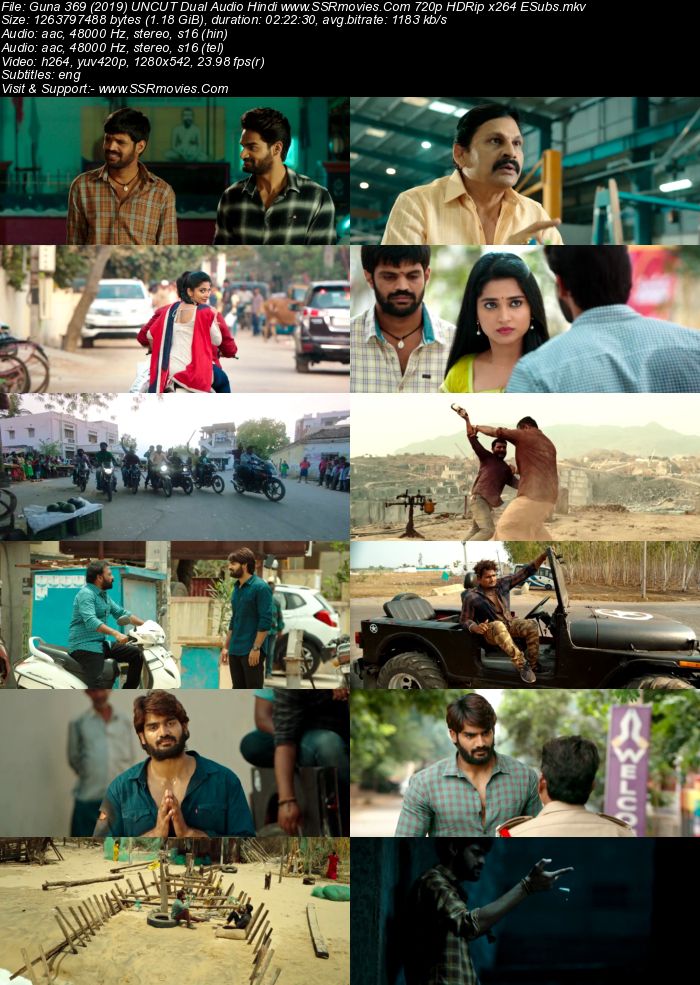 Guna 369 (2019) UNCUT Dual Audio Hindi 480p HDRip x264 450MB ESubs Full Movie Download