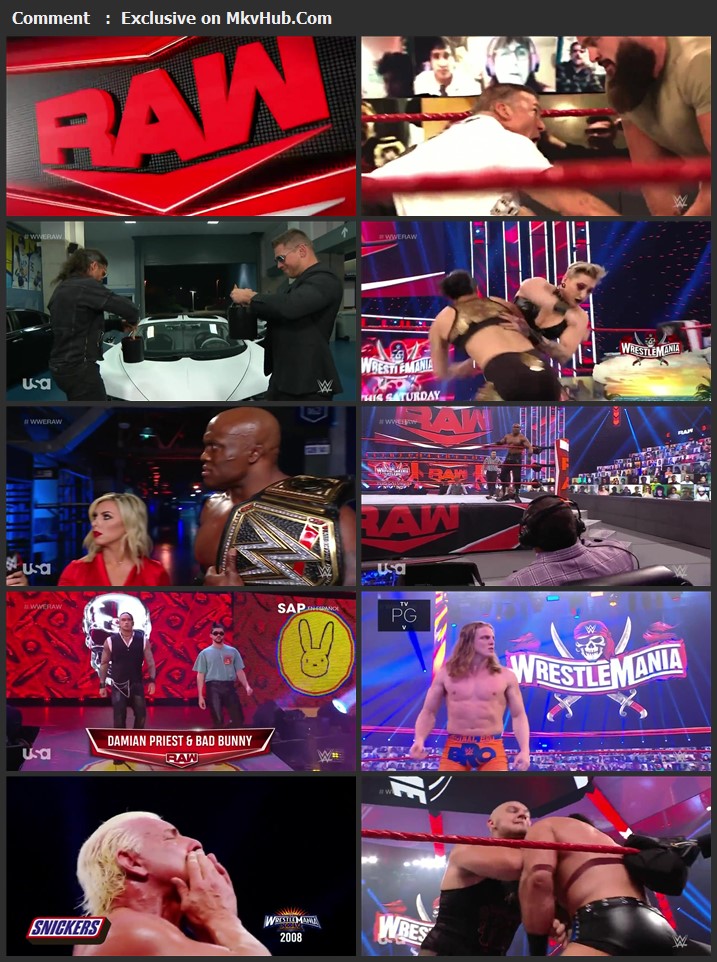 WWE Monday Night Raw 5th April 2021 720p WEBRip x264 1.1GB Download