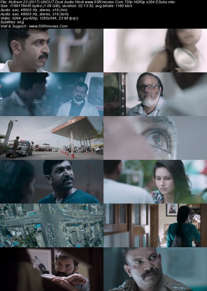 Kuttram 23 (2017) UNCUT Dual Audio Hindi 480p HDRip 450MB ESubs Full Movie Download