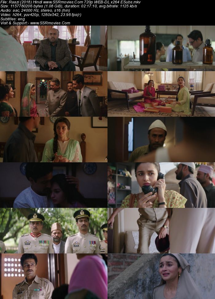 Raazi (2018) Hindi 720p WEB-DL x264 1.1GB Full Movie Download