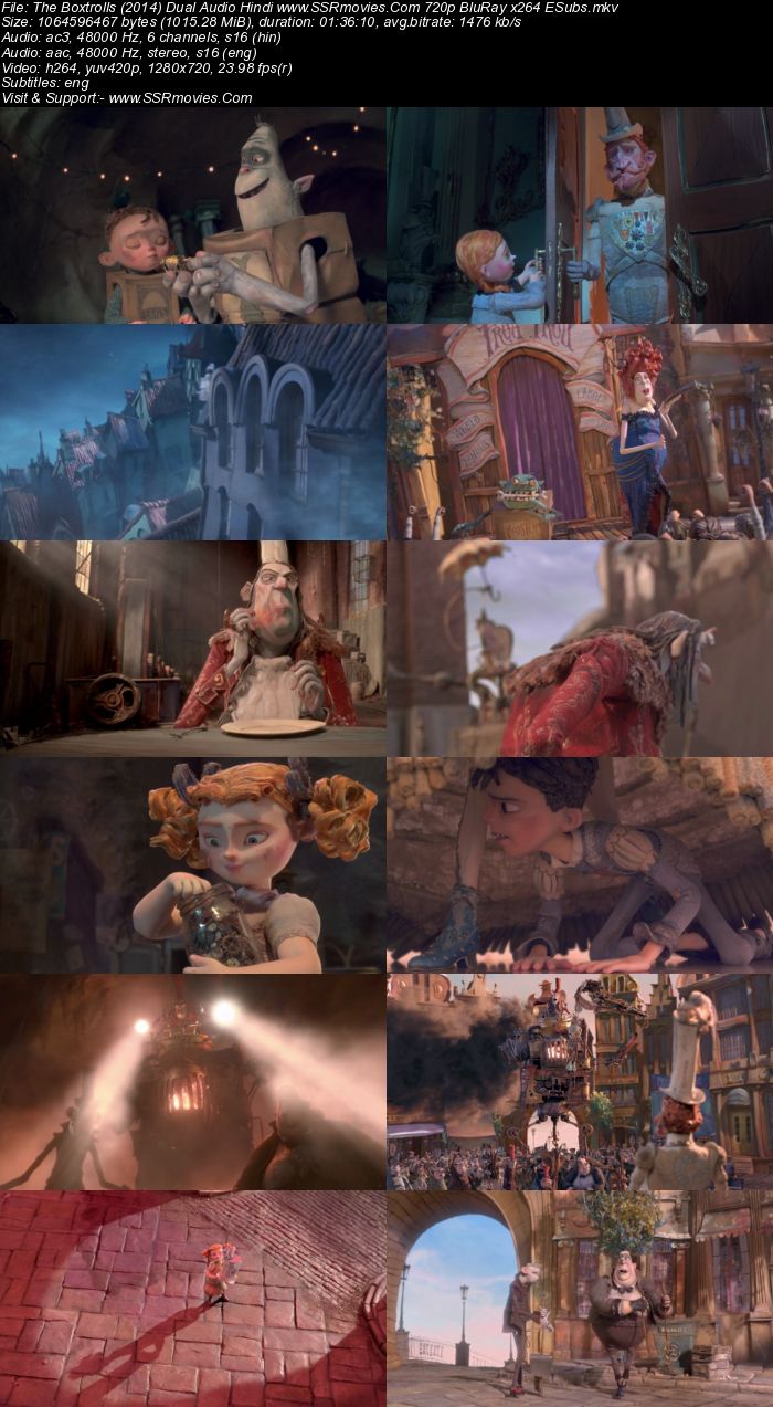 The Boxtrolls (2014) Dual Audio Hindi ORG 480p BluRay 300MB ESubs Full Movie Download