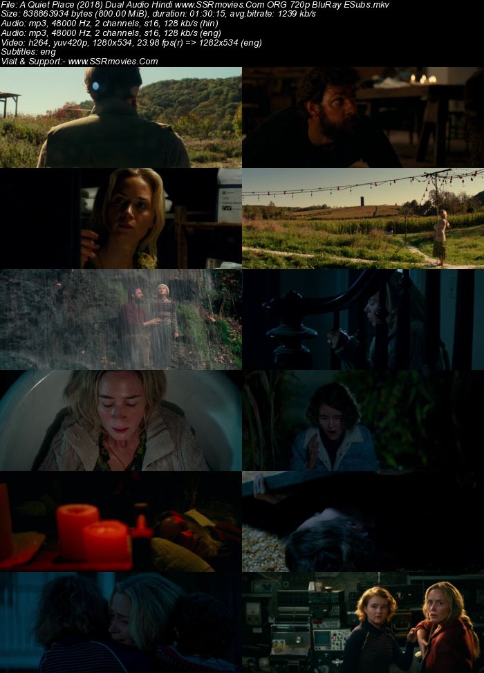 A Quiet Place (2018) Dual Audio Hindi ORG 480p BluRay 300MB ESubs Full Movie Download