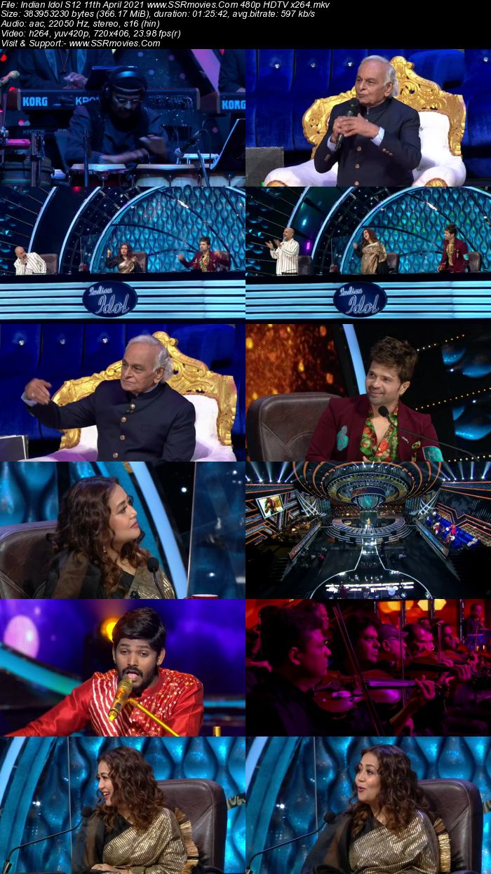 Indian Idol S12 11th April 2021 480p 720p HDTV x264 550MB Download