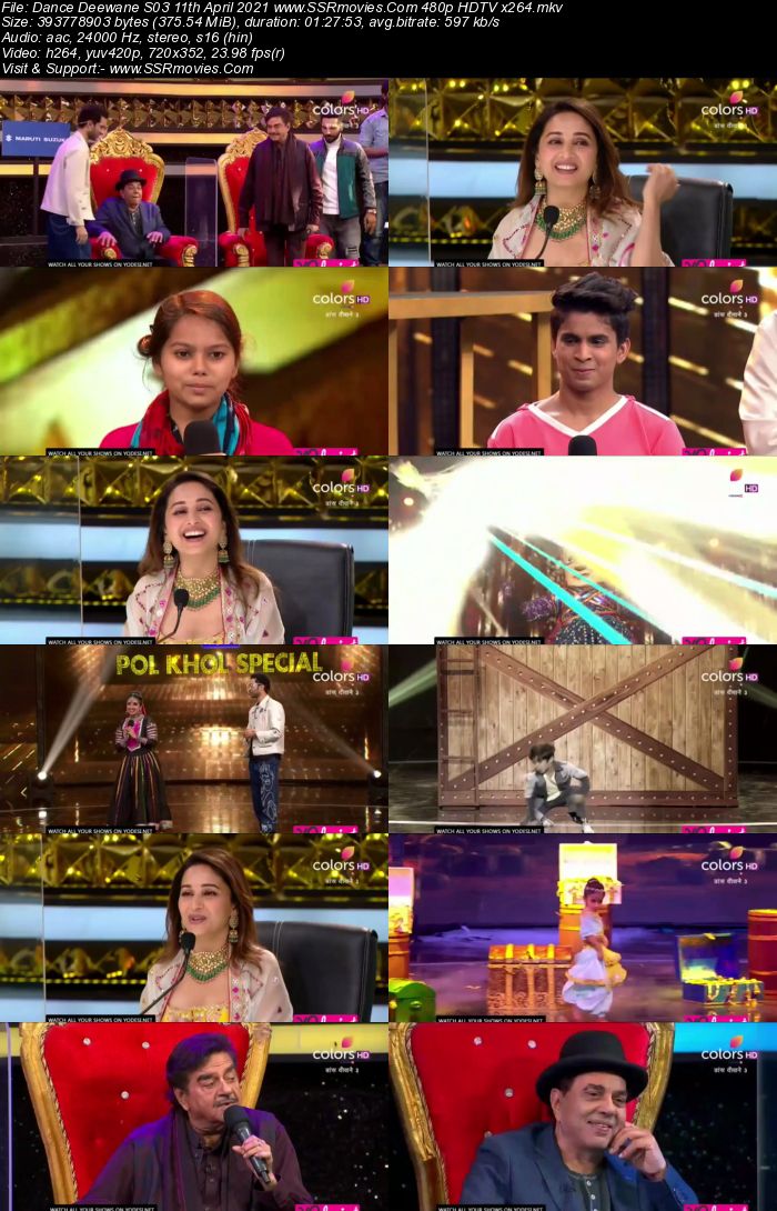 Dance Deewane S03 11th April 2021 480p 720p HDTV x264 450MB Download