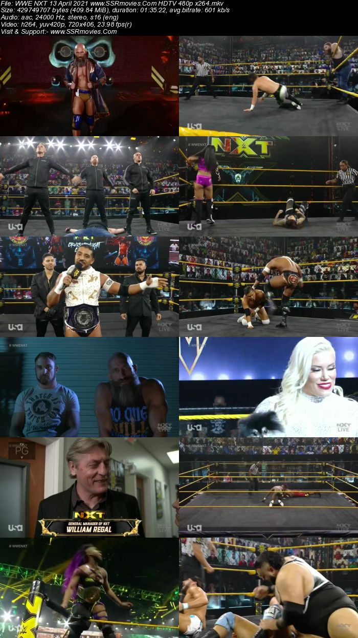 WWE NXT 13th April 2021 HDTV 480p Full Show Download