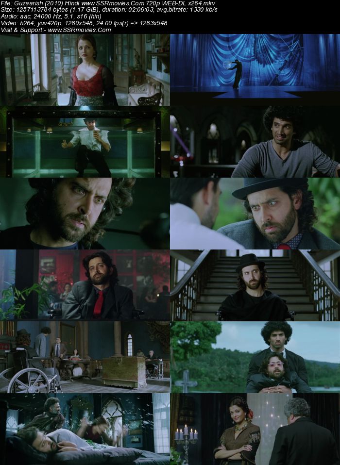 Guzaarish (2010) Hindi 720p WEB-DL x264 1.2GB Full Movie Download