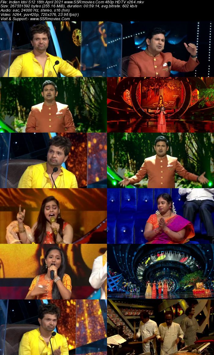 Indian Idol S12 18th April 2021 480p 720p HDTV x264 550MB Download