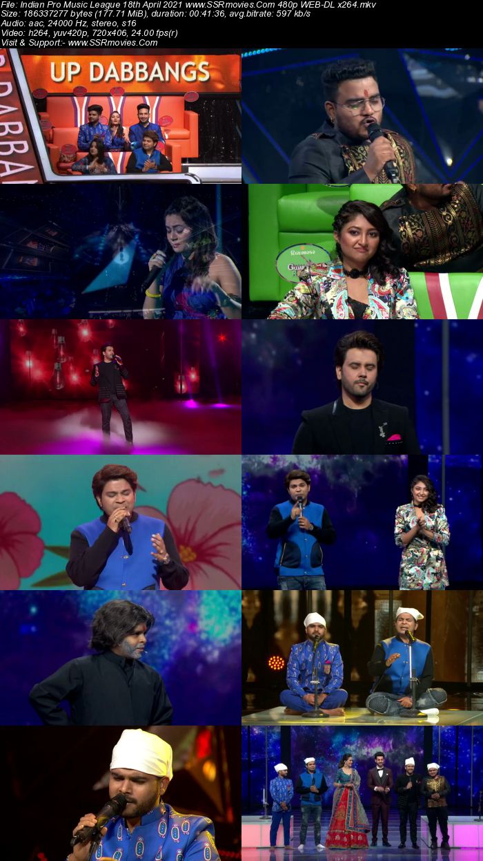 Indian Pro Music League 18th April 2021 480p 720p WEB-DL 300MB Download